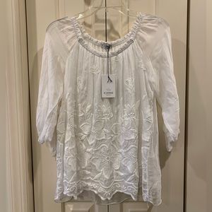 RoseMarine Silk Blend Blouse Shirt NWT New Small